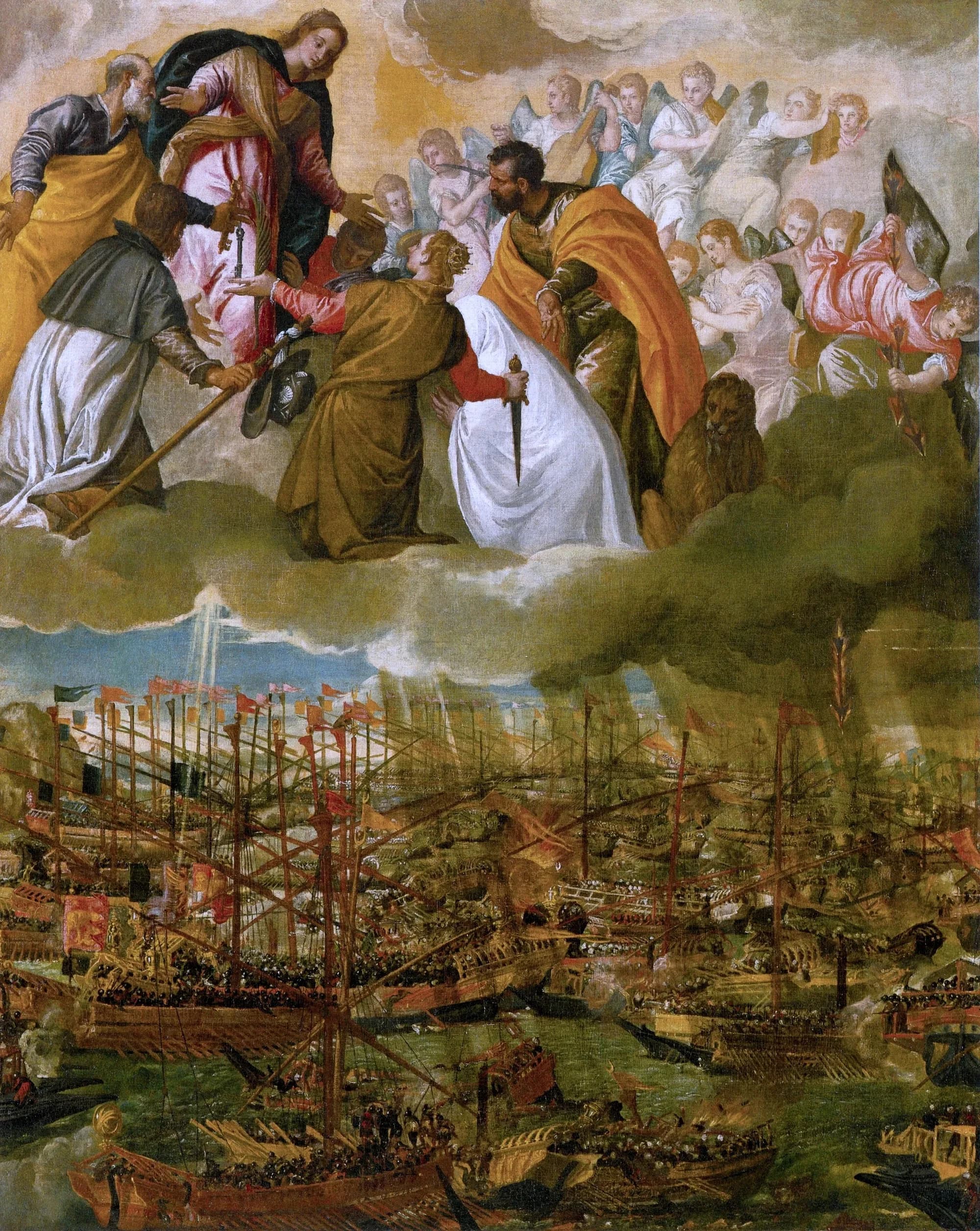 The naval clash at Lepanto in 1571 that turned back the Ottoman advance.